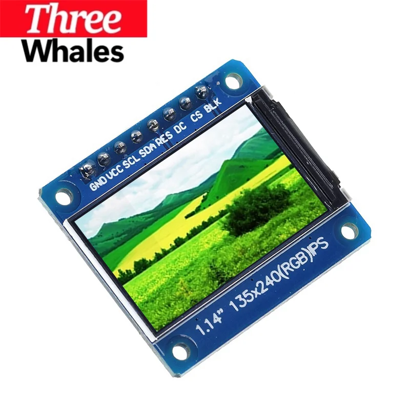 1.14 Inch IPS OLED Display Module LCD Screen 135*240 RGB TFT for Arduino ST7789 LCD Board SPI Full Color HD OLED 8pin DIY