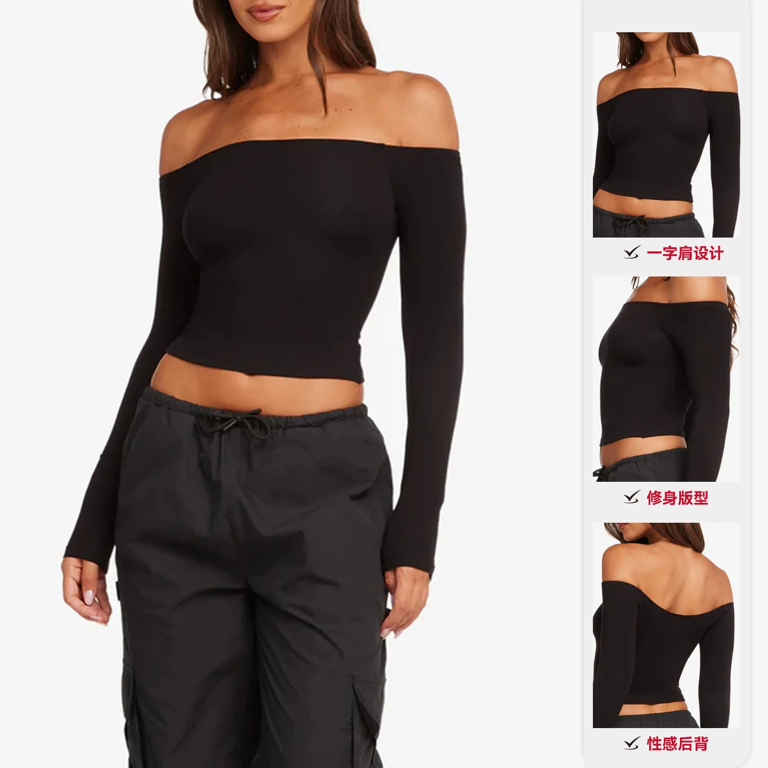 

colorvelue New one-shoulder long-sleeved T-shirt for women, tight-fitting Pilates training outfit, yoga top for women