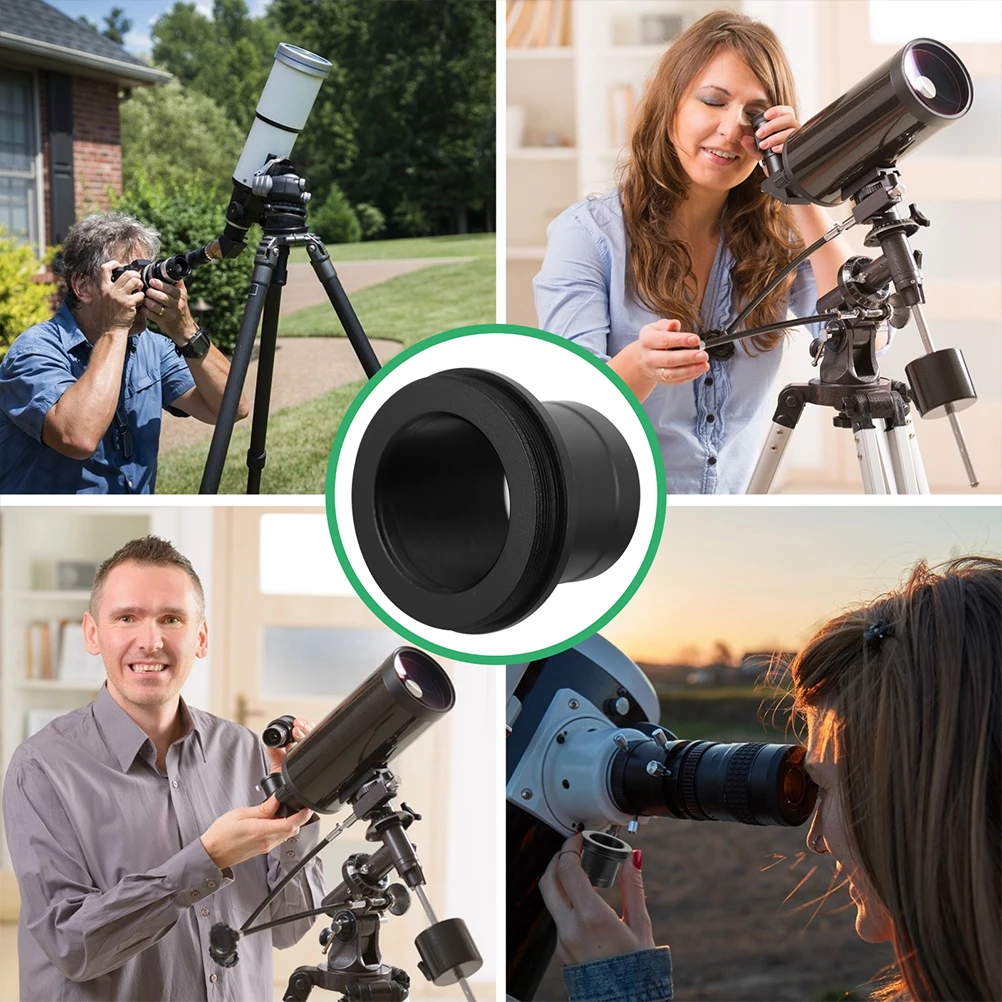 

Stainless Steel 2Pcs T Adapter For .25 Inch Telescope Mount Eyepiece Holder Lens Converter