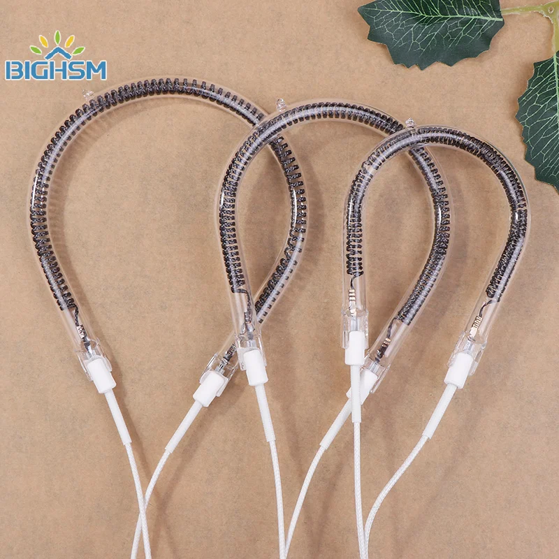 600/900/1200W Small Sun Heater Heating Lamp Tube Carbon Oven Parts Round Heating Tube Practical Electric Stove Ring Fitting Tool