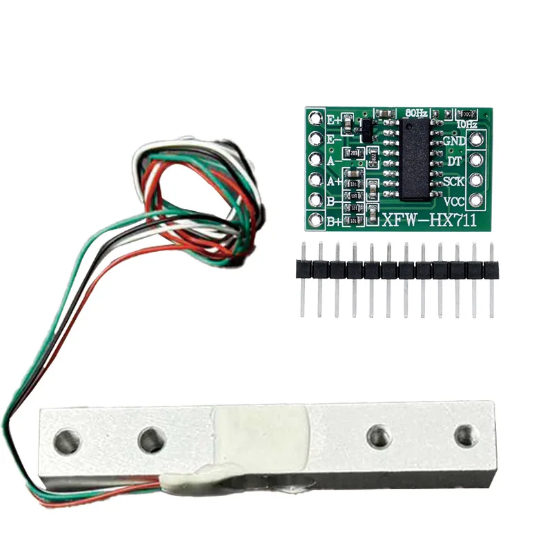 Miniature Load Cell +HX711 AD Module, Analog Signal Conversion Microcontroller ＆ Weight Sensor Portable Scale Kitchen Scale DIY