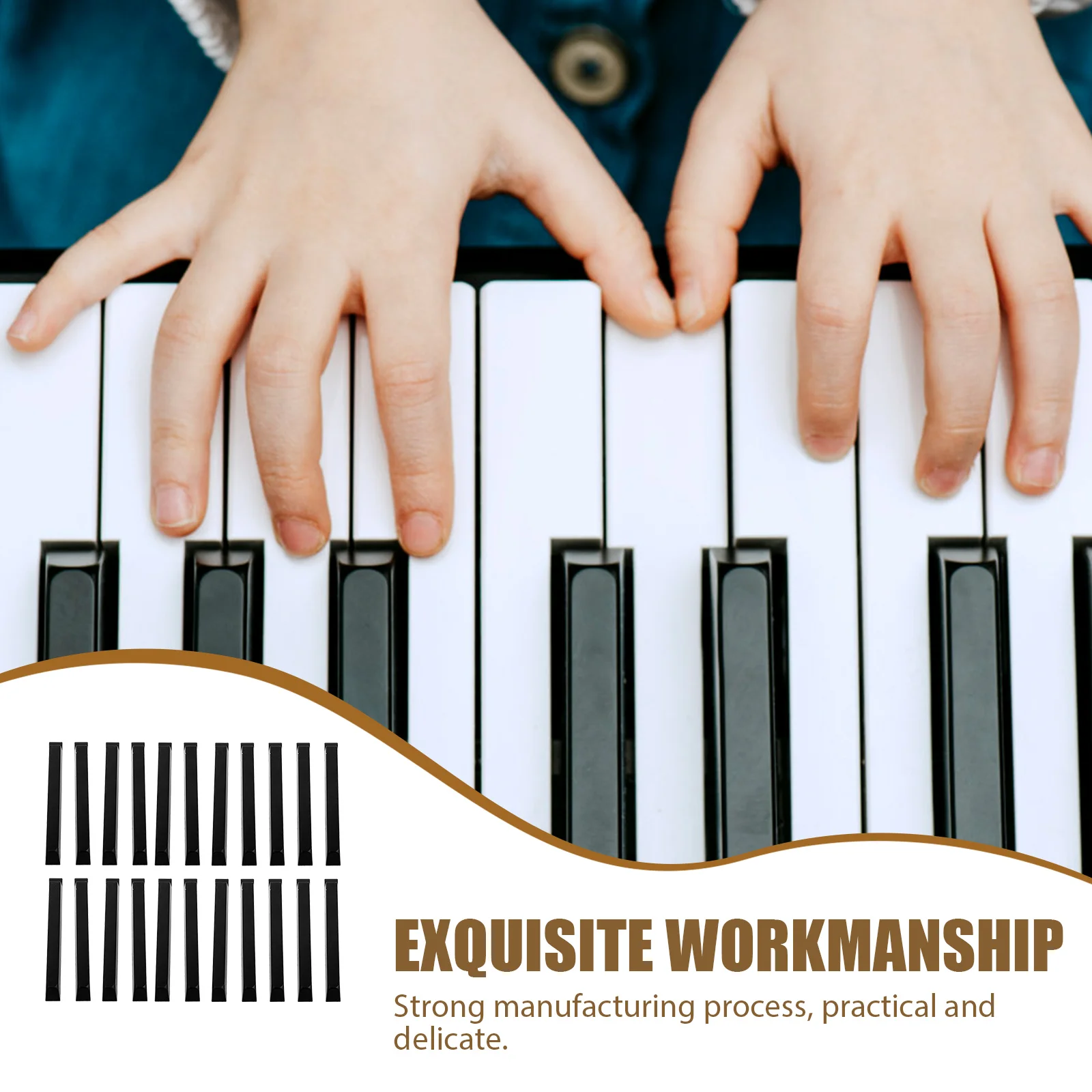 

36pcs Keytops Replacement Durable Practical For Piano Accessories Long-Lasting Professional Use Piano Supplies Keyboard Parts