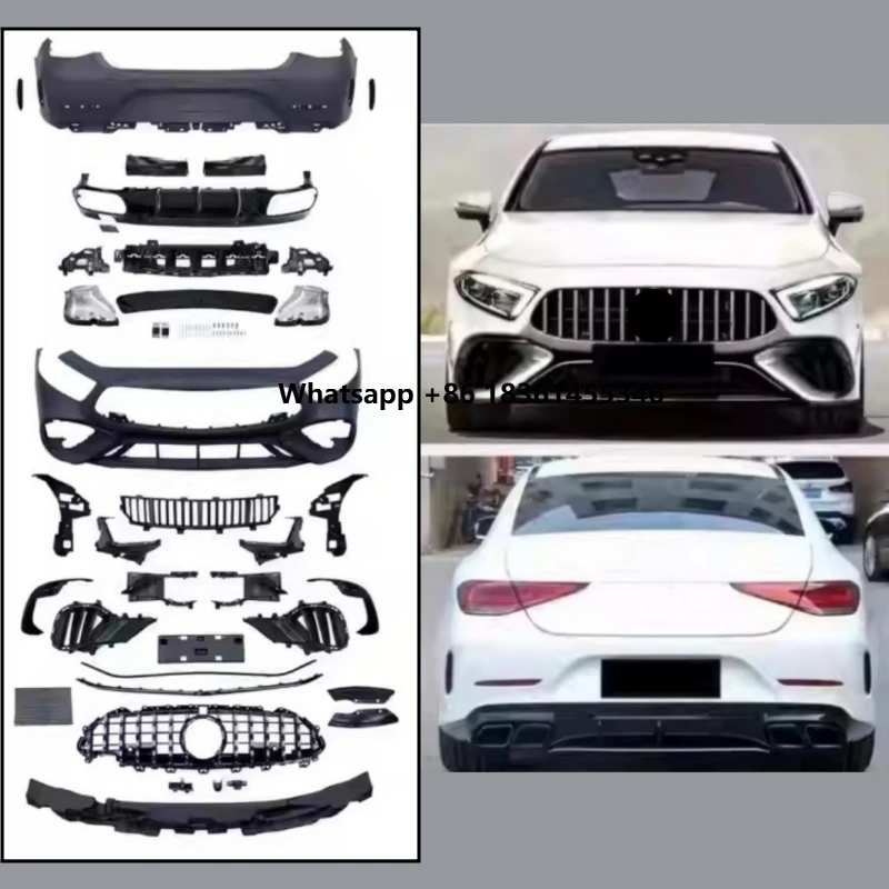 

Car Body Kit for CLS W257 CLS260 CLS300 CLS350 19-23 Modified Front Rear Bumper Grille Rear Lip Tail Throat