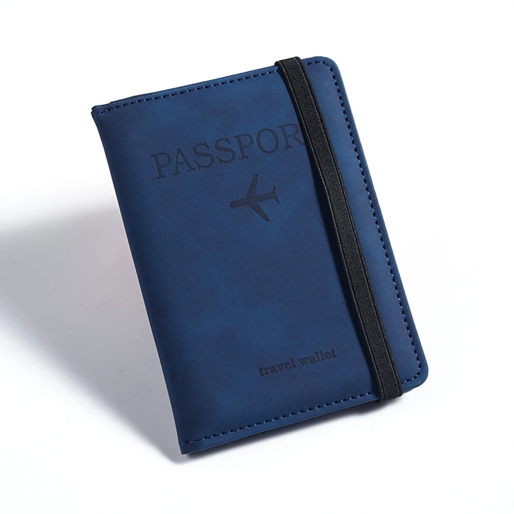 Personalisierter PU-Herren-RFID-Passhalter im 2-Style-Umschlag-Design, Flugzeugmuster Bedruckte Diebstahlsichere Passbörse, Minimalistisch – Detail 11