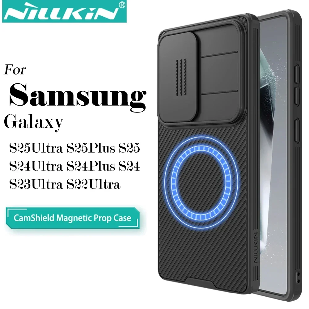

Чехол Nillkin для Samsung Galaxy S25 Ultra S24 Magnetic CamShield Pro, защитный чехол для камеры S23Ultra S22Ultra