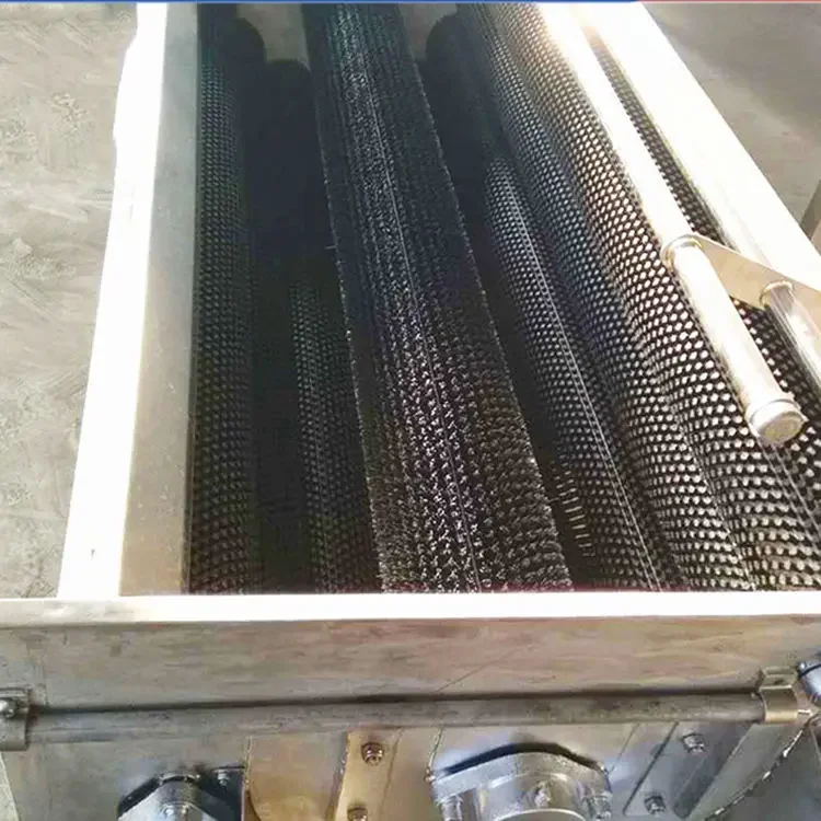 Automatic Roller Brush Potato Washer Peeling Polisher Seafood Vegetable Fruit Washing Cleaning Machine For Food Processing