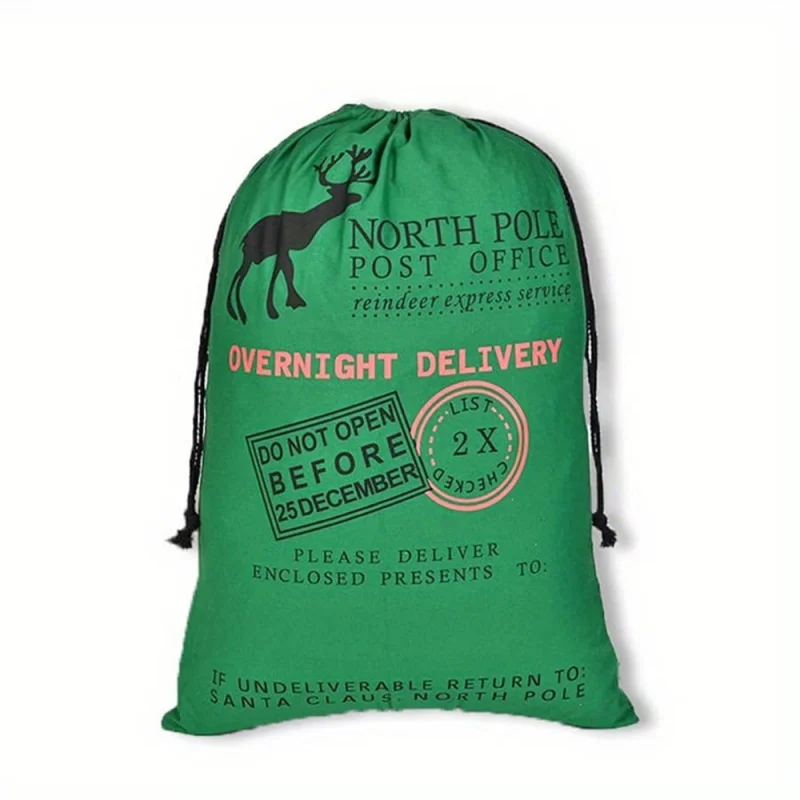 أكياس هدايا عيد الميلاد من سانتا الخيش مع رباط 26 بوصة × 19 بوصة لتخزين عبوات عيد الميلاد الكبيرة، هدايا حفلات عيد الميلاد #1