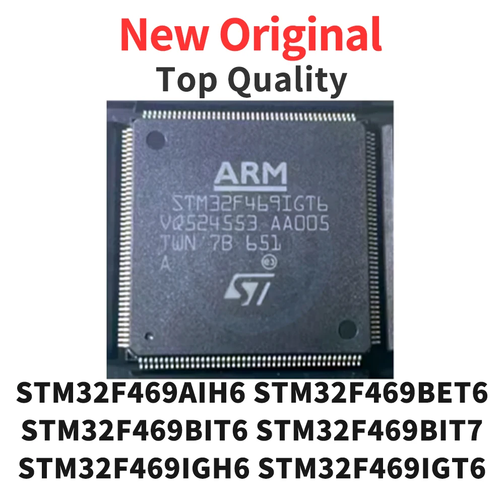

1 Piece STM32F469AIH6 STM32F469BET6 STM32F469BIT6 STM32F469BIT7 STM32F469IGH6 STM32F469IGT6 QFP New Original