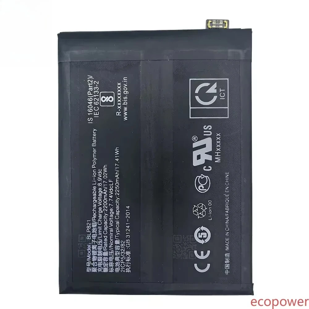 4500mAh 100% Original New High Quality Battery BLP821 For OPPO Oneplus 9 / 1+9 European Version Replacement Batteries+Free Tools