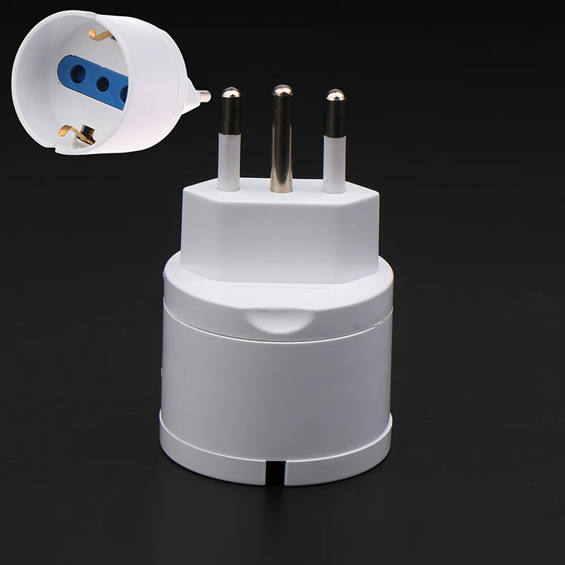 1 Piece AC 250V Power Plug European Eu Plug To Italy Standard Power Adapter Socket 10A Travel Converter
