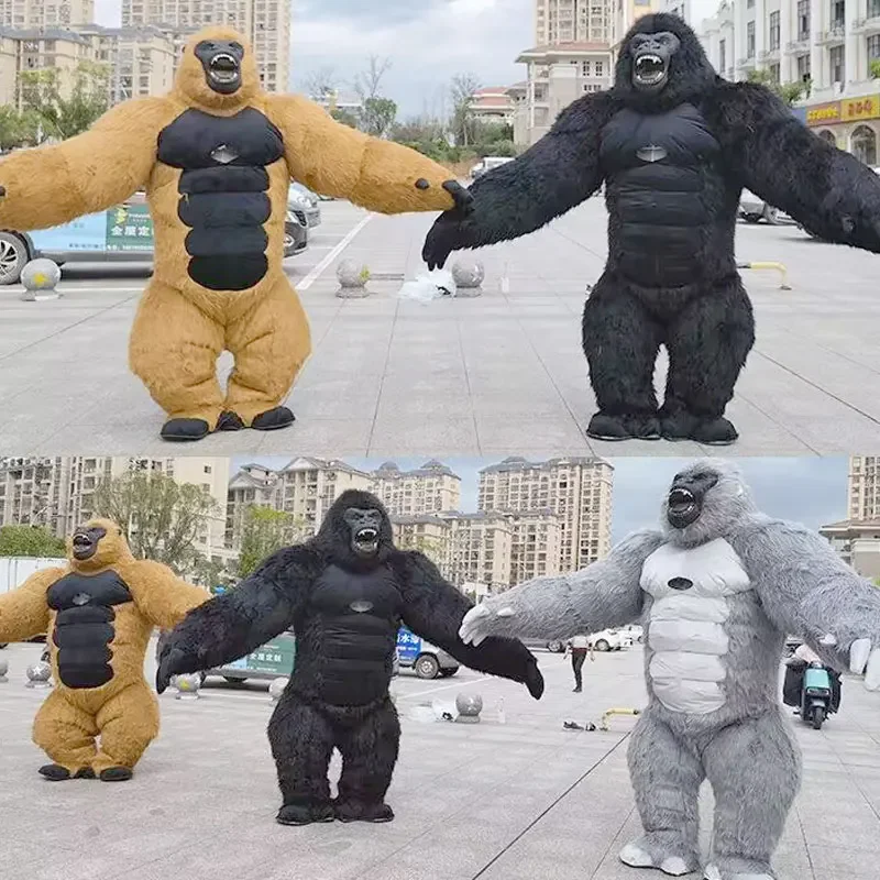 Fashion Cartoon Giant Gorilla Inflatable Mascot Costume Halloween Party Adult Walking Inflatable Performance Costume Anime Props