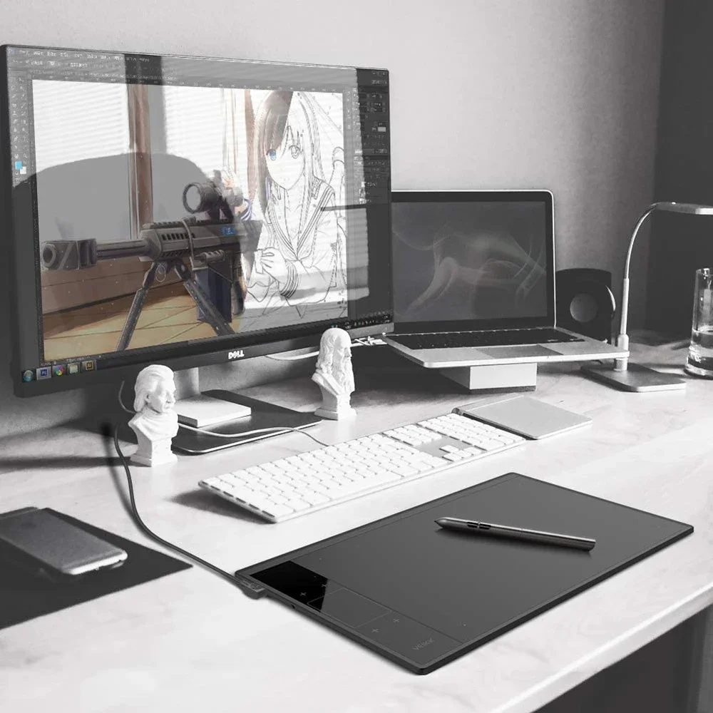 10x6 дюймов Active Area, 4 сенсорных клавиши и 1 сенсорная панель, графический планшет VEIKK A30, ручка для рисования, планшет с 8192 уровнями, аккумуляторная ручка