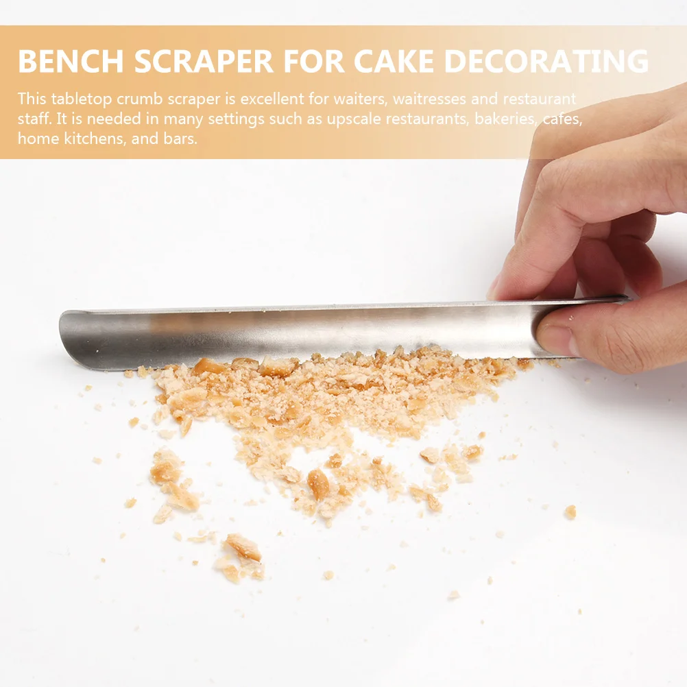 Bread Crumb Scraper Office Accessories Food Stainless Steel Bench for Cake Decorating Easy to Clean Work Dough