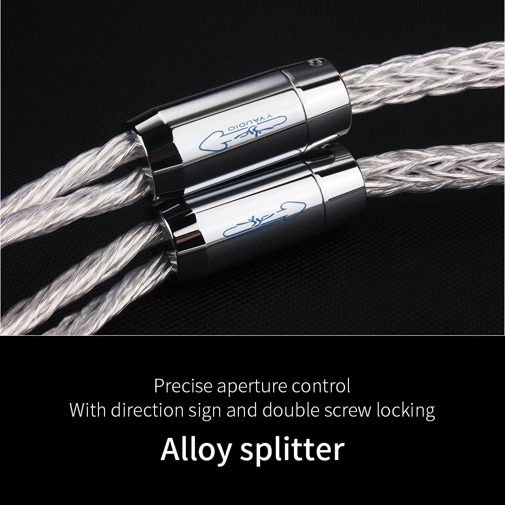 YYAUDIO Silver-plated Hifi 8ag Speaker Cable High Performance 7N OCC HIFI Speaker Wire 1.5m 2m 2.5m 3m