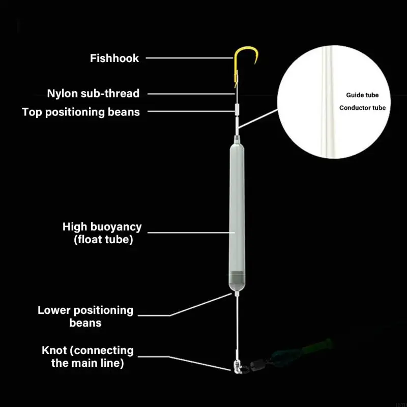5pcs شائكة التعليق تعليق الصيد أصوات الشعر سحر صيد جاهزة لاستخدام ملحقات معالجة الصيد في المياه المالحة 157D