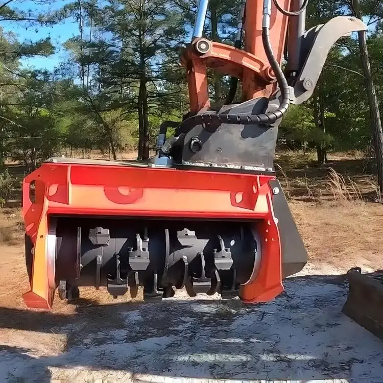 Hydraulic Forestry Mulcher Excavator Attachment Land Clearing Machine for Brush Small Tree Removal