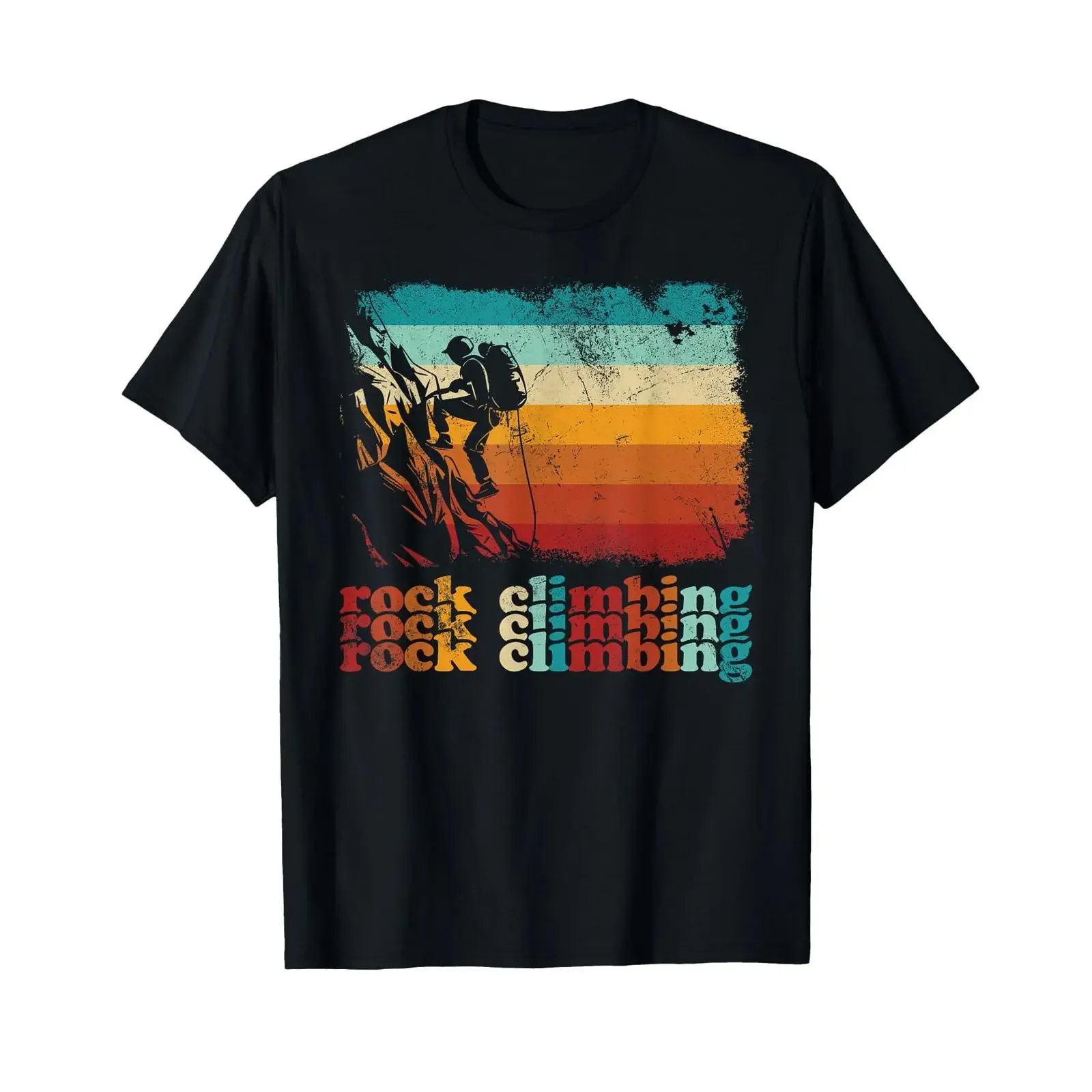 Retro Vintage Kletter-T-Shirt, Vintage-Waschung, leicht stilvoll, vielseitig, Streetwear-Mode, atmungsaktiv, weich