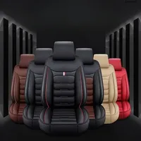 Auto Set Car Seat Covers PU Leather Single Front Split Bench Protector Four Season Universal Fit Most Car SUV Car Accessories