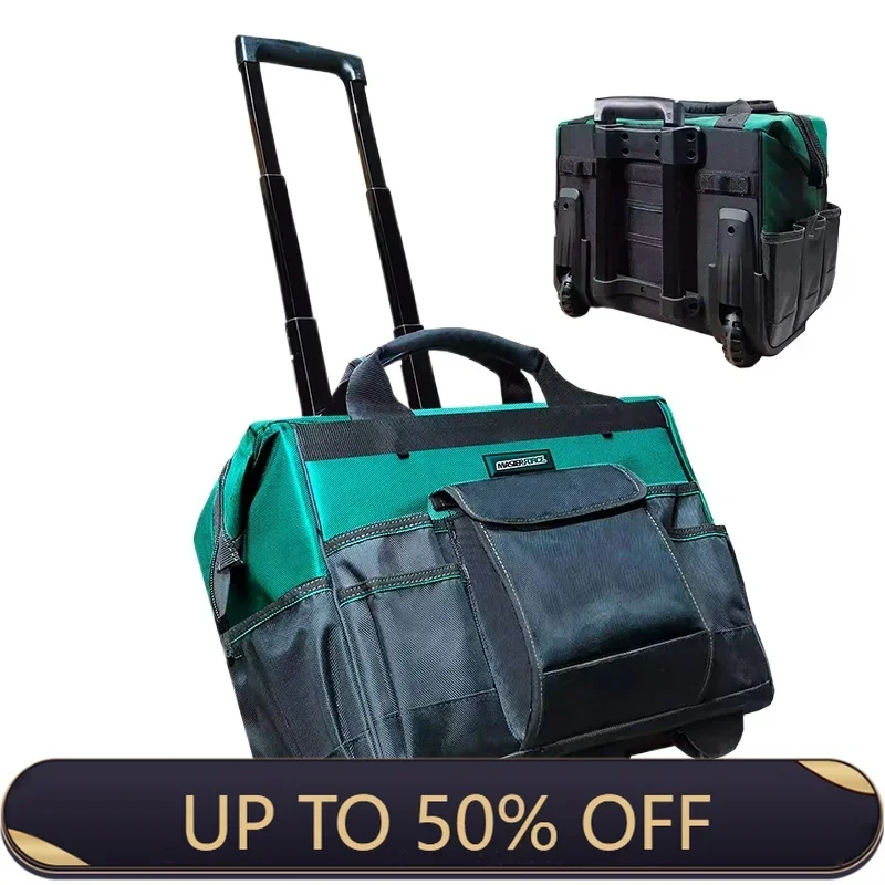 High Capacity Tool Bag Wheeled Organizer Storage Tools Bag Professional Electrician Tools Suitcase Portable Complete Toolbox