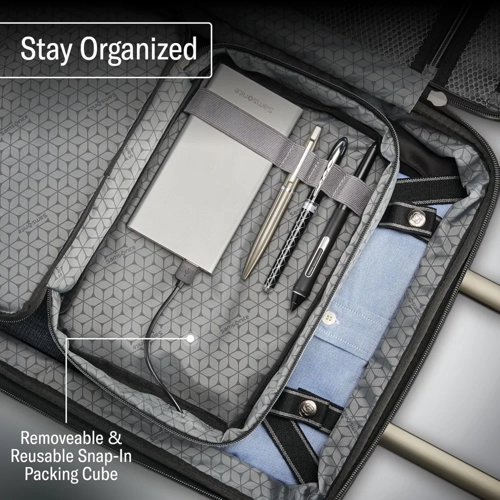 Equipaje de mano ligero y resistente a impactos de 20 pulgadas con 360 °   Ruedas giratorias y características ajustables para comodidad en viajes