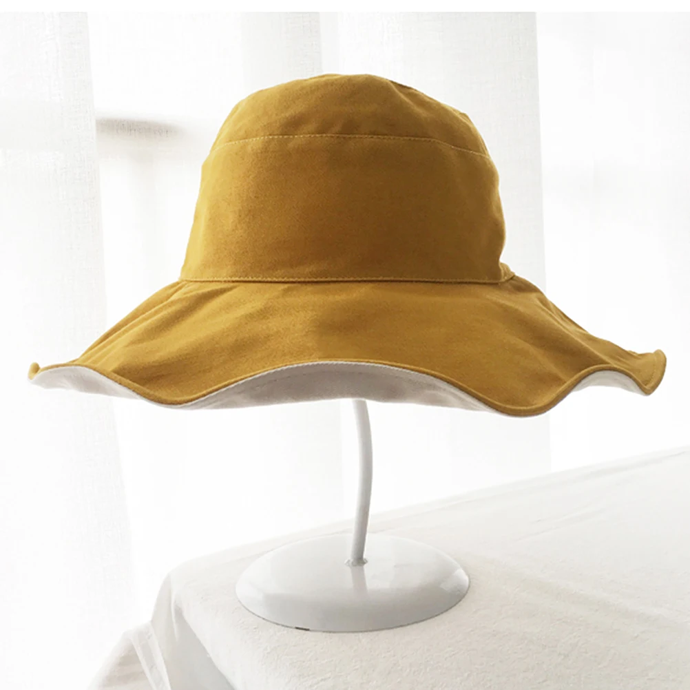 

Fisherman Hat UV Protection Bucket Hat Double sided Wear Sun Cap Wide Brim Cotton Outdoor Fishing Cycling Hiking Camping Touring