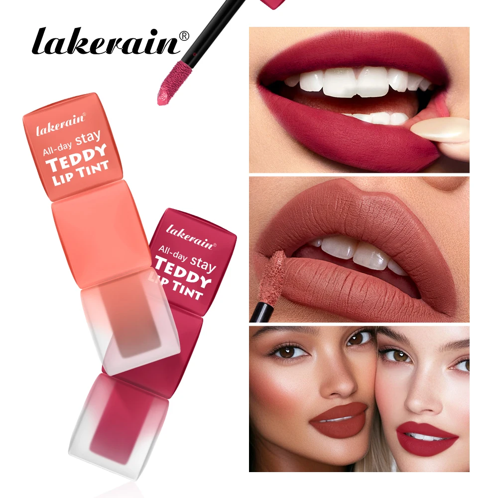 Lakerain Lip Gloss Long Lasting Makeup Soft and Rich Color Matte Makeup Effect Waterproof Lip Glosses Charming Lip Makeup