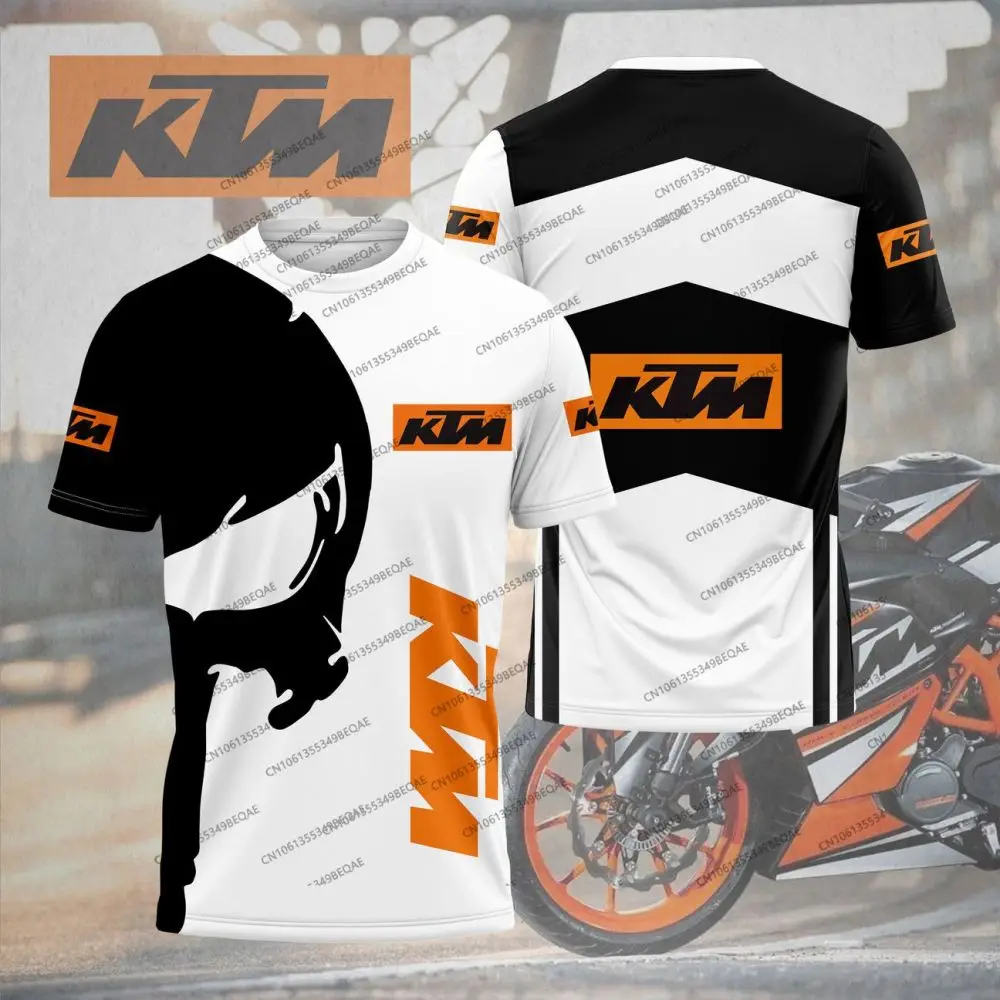Camiseta de Motociclismo de Verano para Hombre KTM, Impresión 3D, Transpirable, de Secado Rápido, Informal, para Motocross, Ciclismo, Uso Diario, Tallas S-6XL