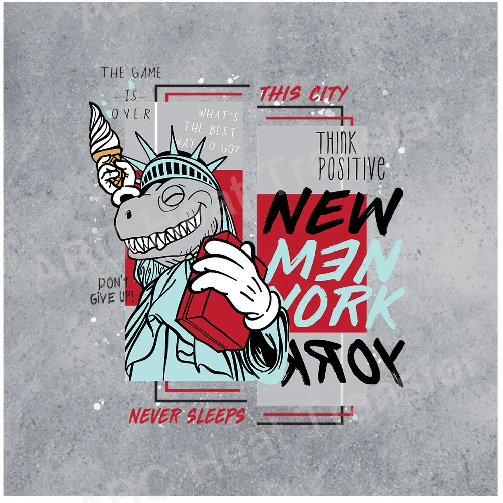 

Funny Monster Patches Iron On New York Clothes Stickers Transfert Thermocollants T-shirt Jeans Diy Deco Iron on Transfer Decals