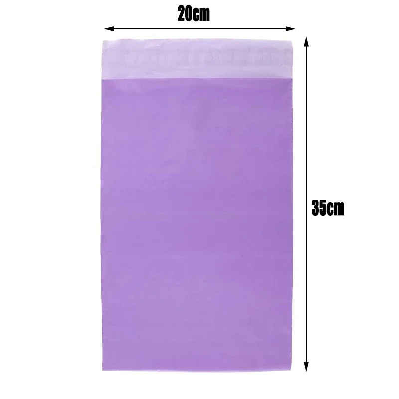 Pacote poli plástico auto-adesivo Mailing sacos, correio Mailer, saco expresso, Envelope roxo, bolsa postal, embalagem, 100pcs