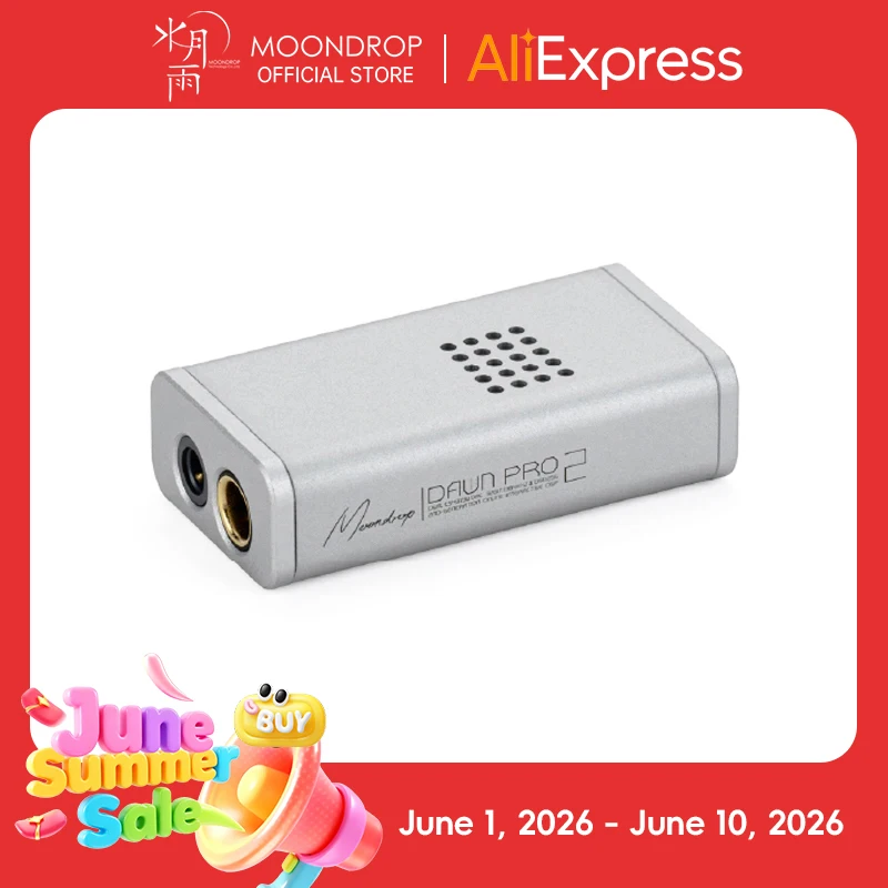 MOONDROP Dawn Pro 2 Amplificatore DAC USB Portatile DUAL CS43198 DAC 32BIT/384KHz DSD256 DSP Interattivo Online di 2a Generazione