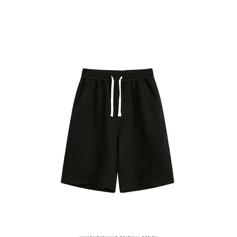 

Imitation cotton Mamba cotton solid color splicing threaded shorts