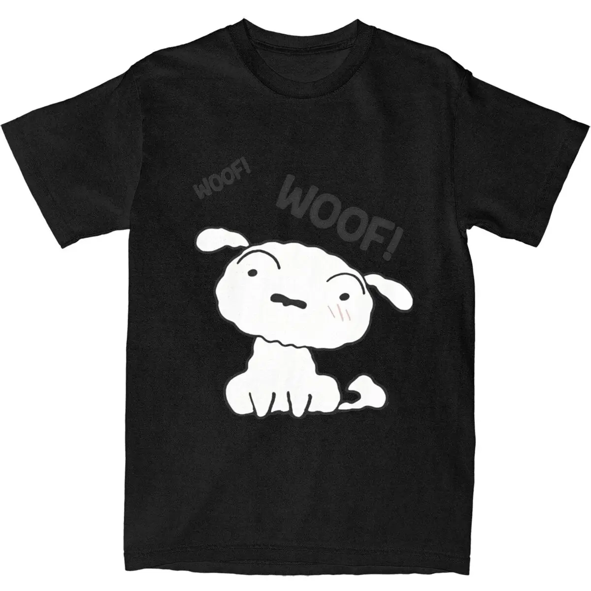 Shiro Lucky Happy Dog Shin Chan Pure Cotton T-Shirts Popular Tee Shirt for Men Summer Y2K Basic Casual Short Sleeve Top Tees