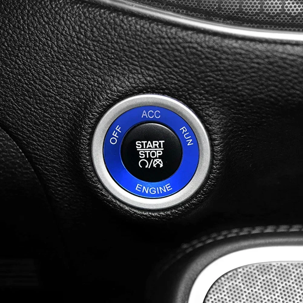 For Dodge Challenger Charger Ram Durango Car Engine Start Stop Button Cover Switch Ignition Ring Decor Car Sticker Accessories view 4