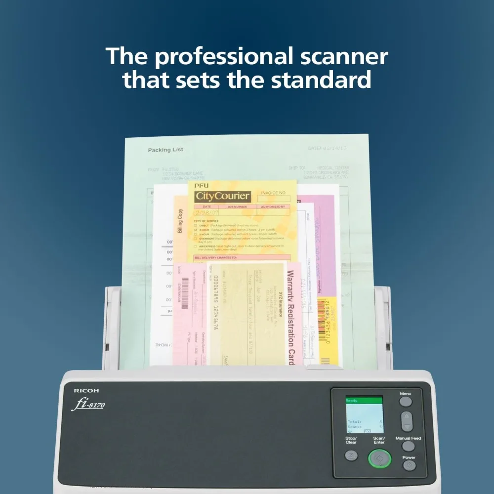 fi-8170 Professional High Speed Color Duplex Document Scanner - Network Enabled