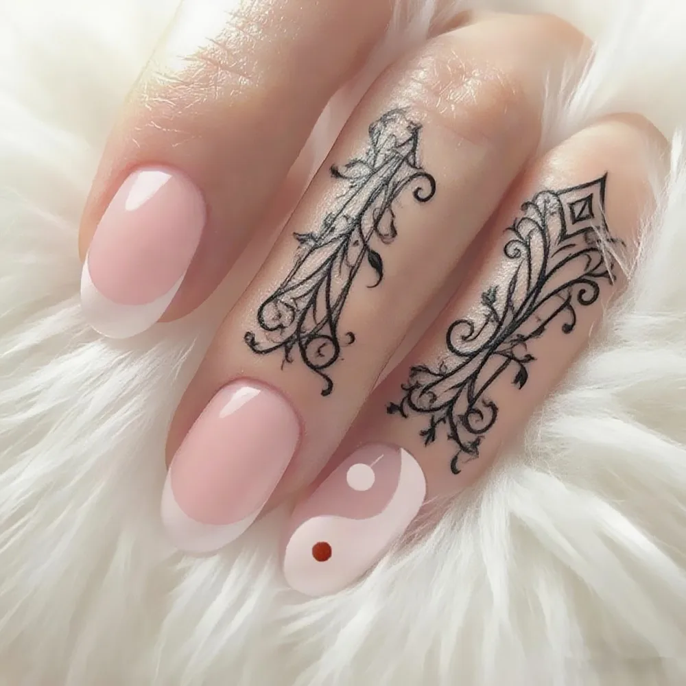 

Shiny Pink French False Nails Press Ons With Glue Short Oval Shape Acrylic Fake Nail DIY Woman Wholesale Manicure Accessories