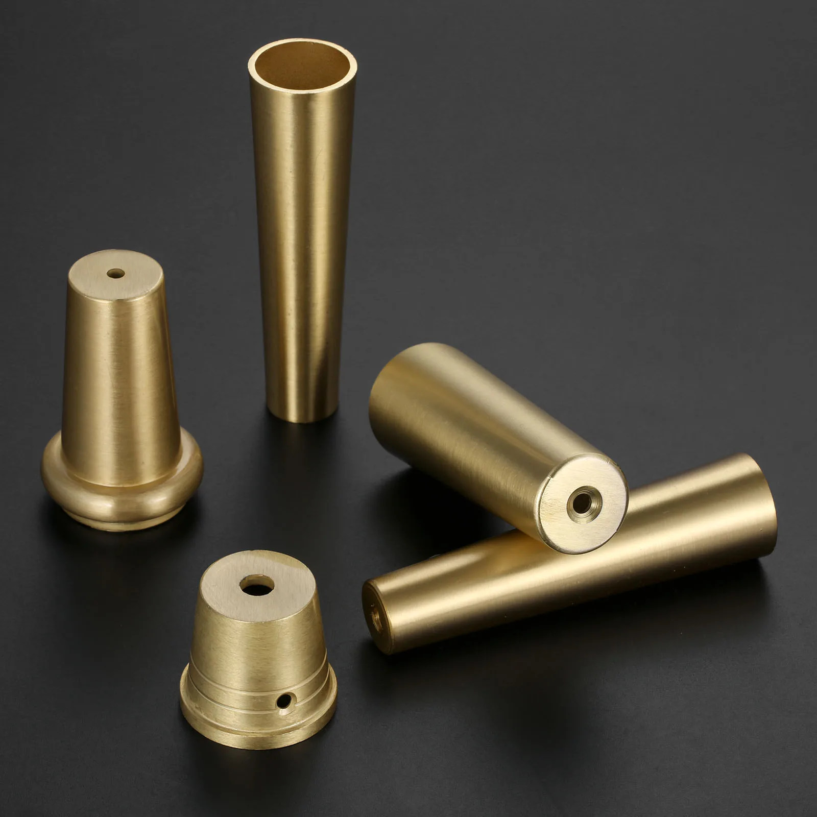 1Pc Furniture Fittings Gold Brass Copper Cabinet Leg Cover Chair Feet Protector Sofa Leg Tube Metal Cup Furniture Leg Tip Cap