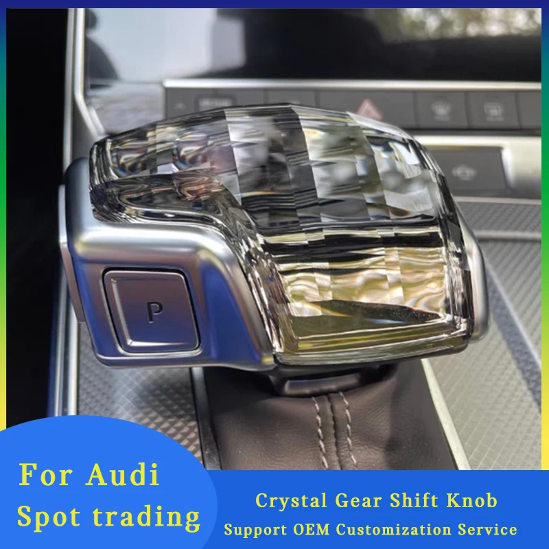 

Crystal Gear Shift Knob Cover for Audi Q7 A6 Q8 SQ5 A5 A4 S4 RS5 RS6 A7 SQ8 2016-2022 Gear Lever Car Accessories Model