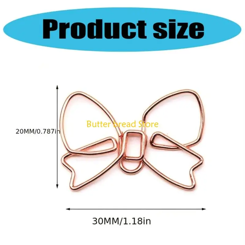 W89C 100PCS Powknot Paper Clip Metal Paper Clip Clip Clip for File Paper Photo Photo Acket