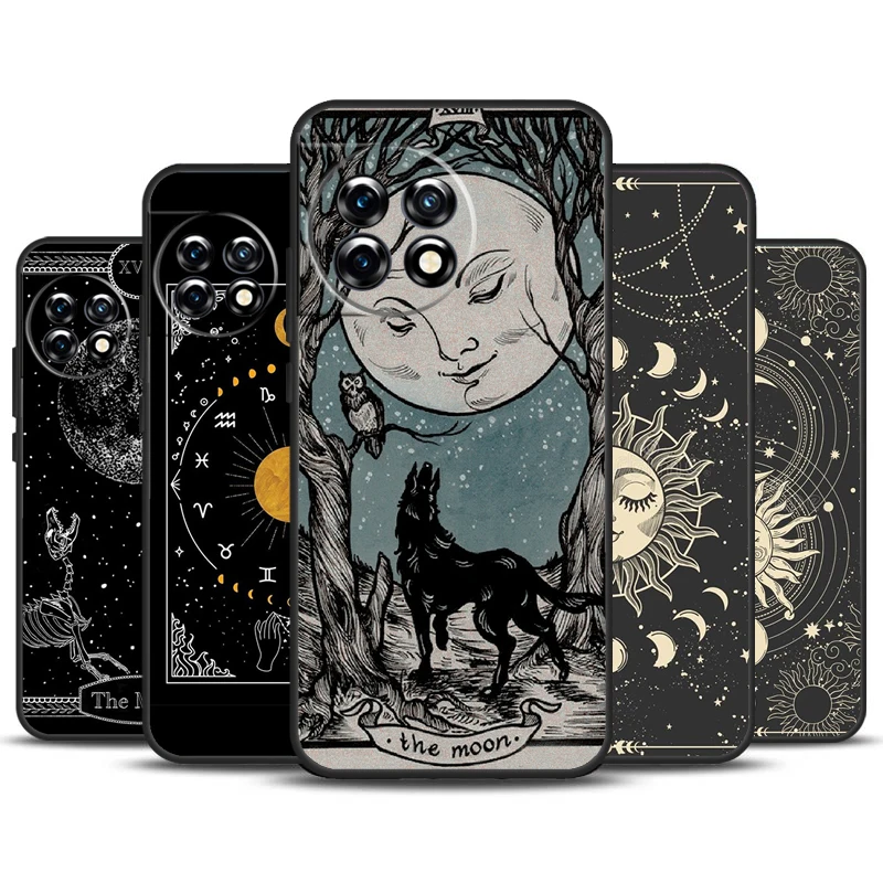Funda de Tarot de bruja y Luna para OnePlus Nord 3 2T N10 N20 CE 2 Lite OnePlus 9 10 Pro 9RT 10R 10T 12R 11 12