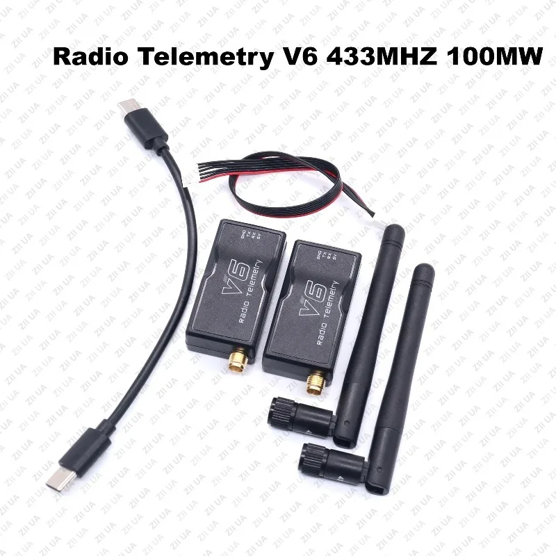 3DR Radio Telemetry V6 433MHZ 915MHZ 100MW/500MW/1000MW Air and Ground Data Transmit Module with OTG Cables for 6C PRO