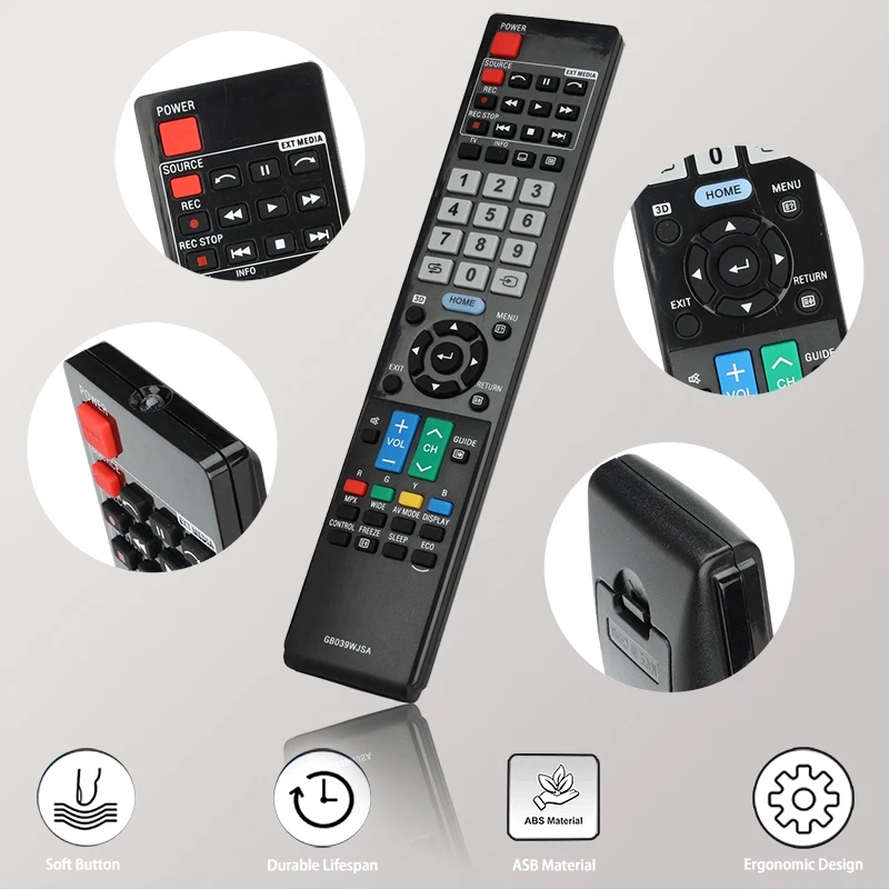 For GB039WJSA Sharp-TV-Remote-Control-Replacement, For Sharp TV LC-60 LE640X LC-90 LE740X LC46LE840X LC52LE840X LC60LE640X