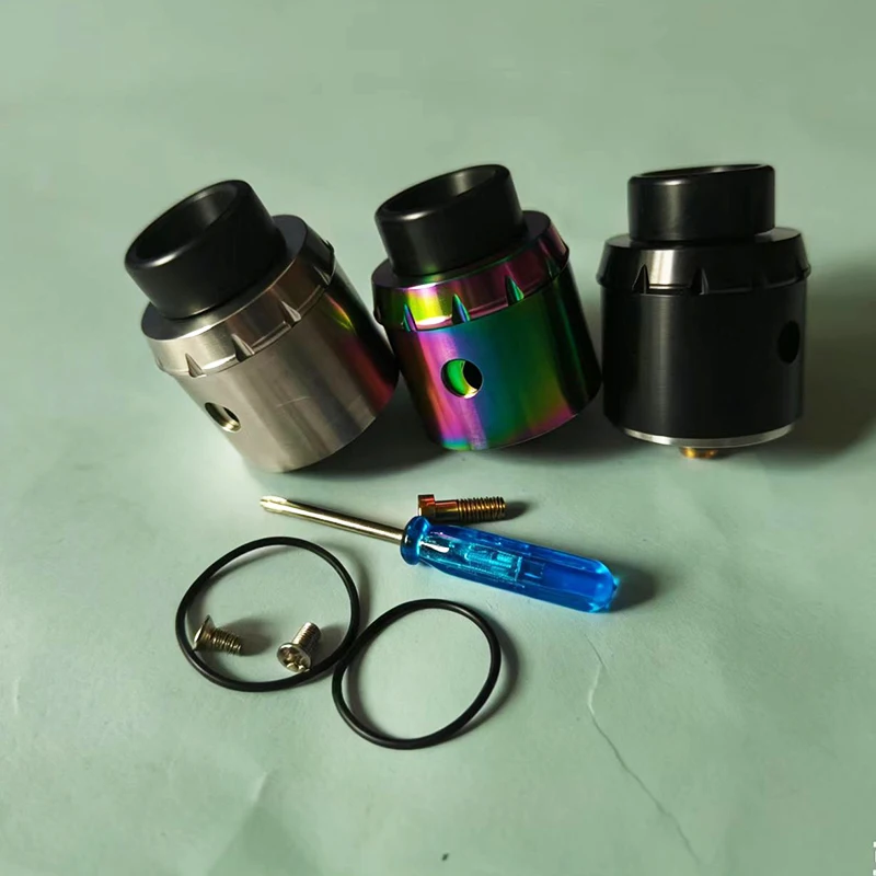 Apocalypse 25mm Yeniden Yapılandırılabilir Tank Dripping 316ss logosuz ayarlanabilir yan hava akışı vs Reckoning kaplama parçası