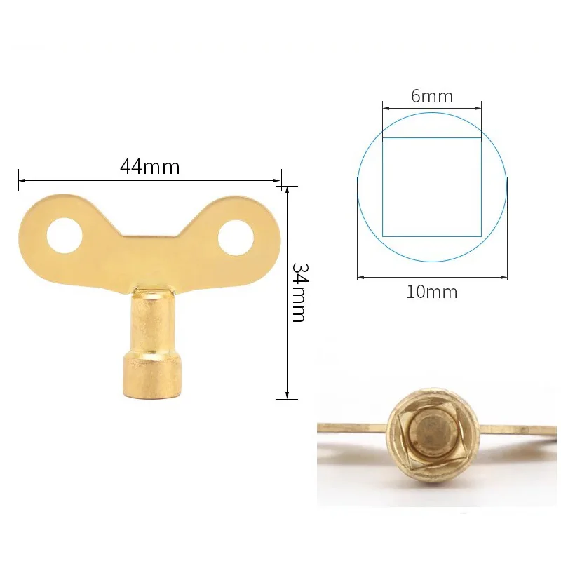 5-10mm Inner Triangle/Square/Circle Key Wrench Faucet Key Elevator Water Meter Valve Key Train Electrical Cabinet Valve Switch