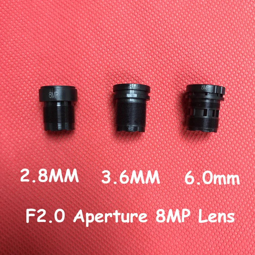 

4K 8.0MP F2.0 M12 Mount Lens 2.8/4/6mm Fixed Iris For CCTV Security Surveillance Camera