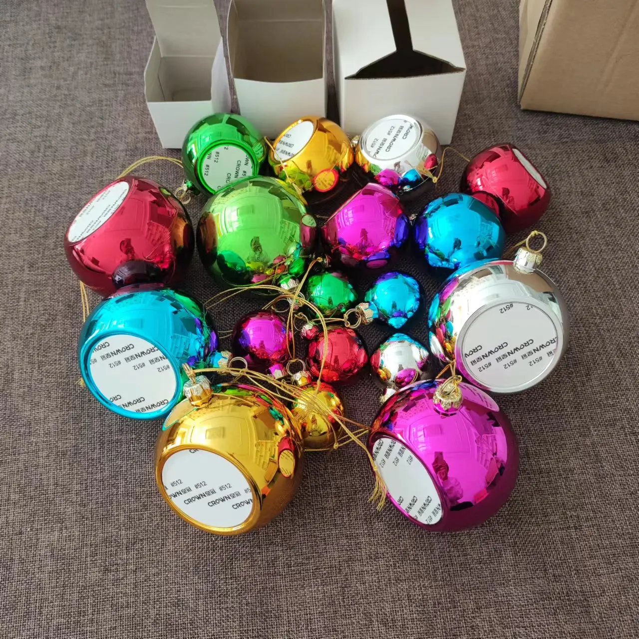 24pcs/lot Blank Sublimation Christmas Ball Decoration for Sublimation INk Transfer Printing Heat Press DIY Gifts Craft Can Print