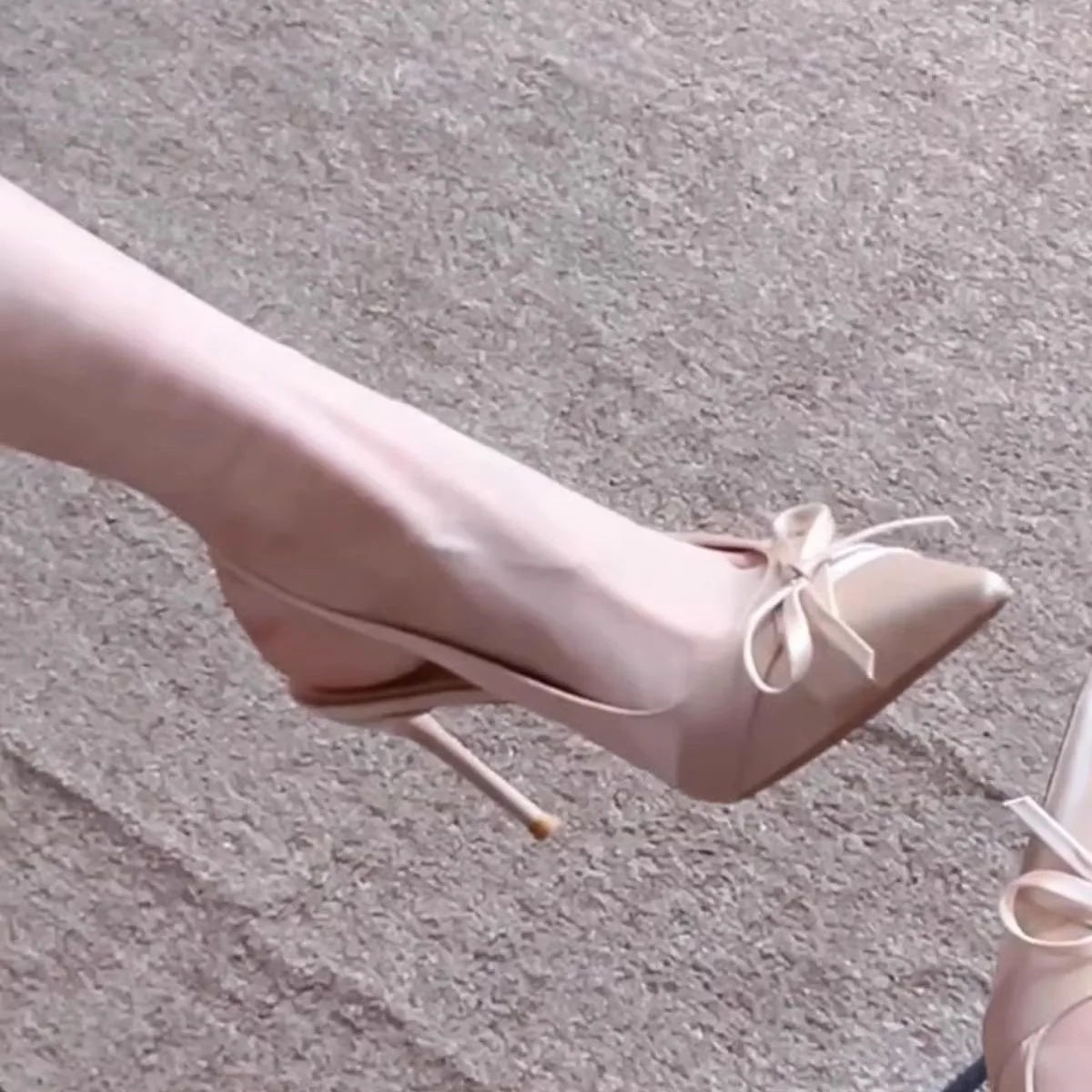 Luxury High Heels Sandals Bow Pointed Toe Women's Shoes Sexy Pumps Slippers Elegant Party Fashion Slides Stilettos Mujer Zapatos