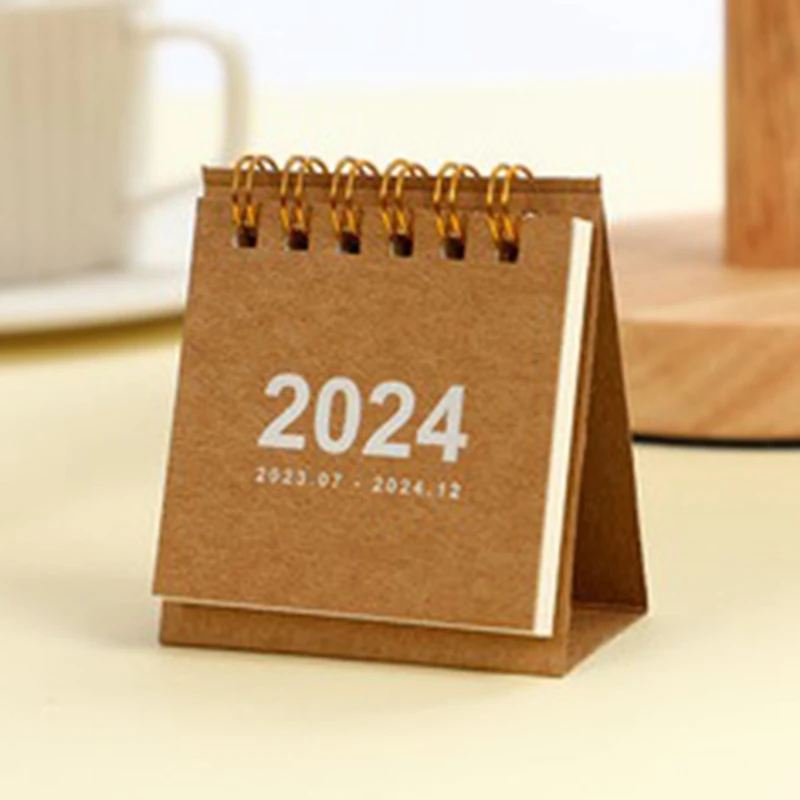 Mini Desk Calendars High Quality Mini Desk Calendars From Jan. 2024 - Dec. 2024 2.55 X 2.95Inch (White, Brown, Black, Gray)