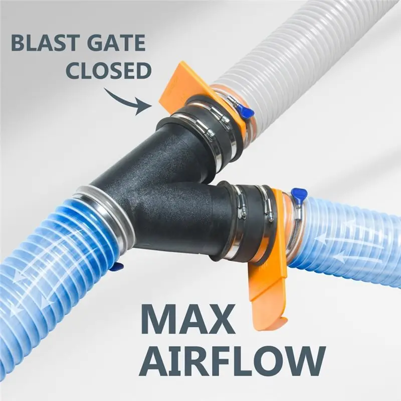 【A17Z】4Pcs 70295 4Inch Integrated Blast Gate Clog Resistant