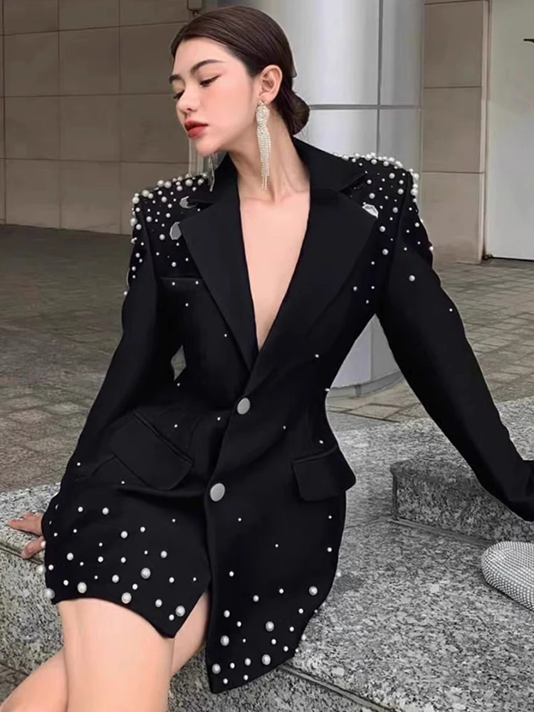 

Bla Heavy Embellied Suit Dr Women's Faion Commute Sle Slim Fit Long Sve Полиэфирная ткань с ромбовидной прошивкой