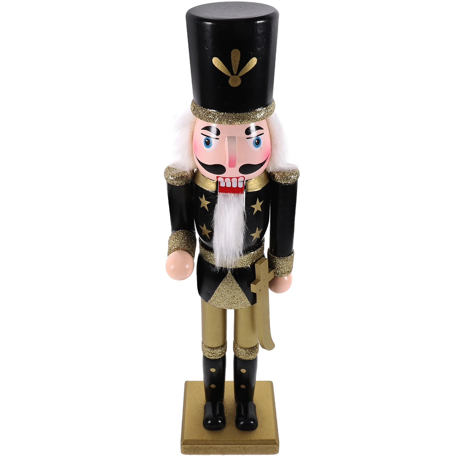 

1pc Nutcracker Puppet Xmas Table Decor Christmas Desktop Ornament Gift Holiday Desktop Wooden Nutcracker Decor Home Decoration